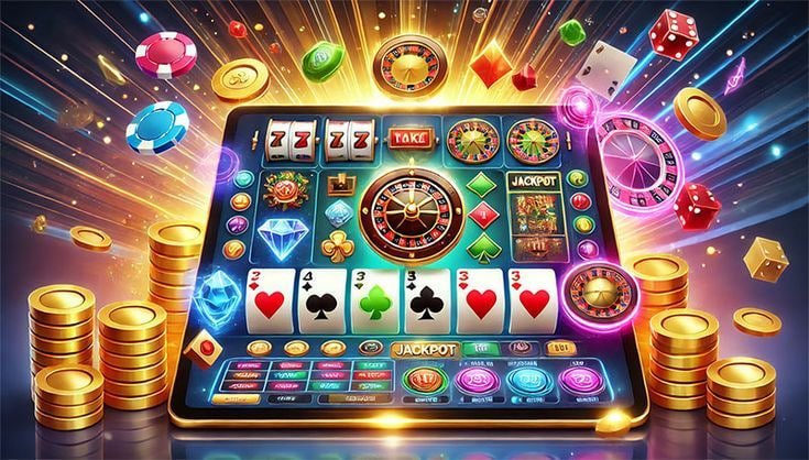 Tampilan layar permainan Gem Saviour di 99 macan menampilkan karakter petualang dan gulungan slot dengan batu mulia